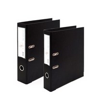 문화 A4 2공 레버아치바인더 폭5cm 홀간격7cm B841-7A 파일 서류철, 검정