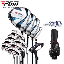 PGM G300 남성 초보자 입문용 티타늄 골프채 풀세트 MTG025, 스틸 12종세트+골프가방(QB034)