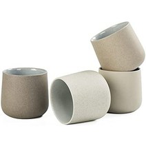 [일본정품] teanagoo 세라믹 일본 다기 그릇 7.1fl oz(205ml) 다크 그레이 h4 4개박스 점유된 일본 다기 그릇 중국 그릇 아시안 그릇 손잡이 없음 한국 다기, 7.2온스205ml x 4, 그레이 멀티