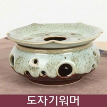 여주공방 TW02479FA 천목 이중시유 도자기 (소) 워머 물온도유지 다도용품 다도구 j-00968, 단일