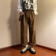 와이드 팬츠 클래식 솔리드 무지 빅진 카고 바지남자 트렌드 스트릿 루즈핏 스트레이트핏 일자 캐쥬얼 긴바지 4994380337