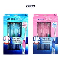 YJ 2080 크리스탈 실키 칫솔 4개입/ 초극세 실크모/2종류 A375 512128EA, 미세모, 본상품선택