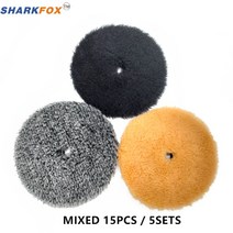 자동차광택기 폴리셔 폴리싱 광택 패드 유막제거 56 인치 고밀도 양고기 모직 폴란드어 버핑 양모 연마 자동차 Polisher 털, 26.Mixed 15pcs - 6inch Backer