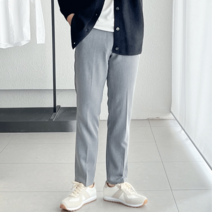 코튼 [S-4XL] 남성용 옆밴딩 빅사이즈 스판 링클프리 10부 슬랙스 팬츠 (4color)