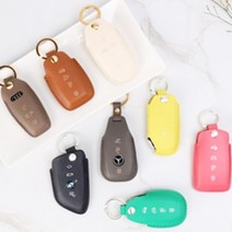 바슬리 더뉴아반떼 / 투싼IX / 올뉴 투싼 / LF쏘나타 / 아이오닉 크리스페 가죽 스마트 키케이스, 에토프 금, HD024