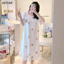 CNTCSM 산모복입원수유잠옷여름수유원피스여름수유원피스여름임산부수유가능산후조리복