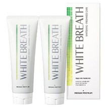 메디안 화이트브레스 미백치약 플럼민트향, 100g, 2개