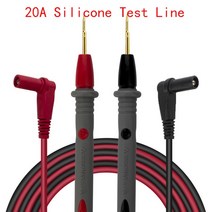 메가테스터기 멀티테스터기 검전기 범용 니들 팁 프로브 테스트 리드 핀 비시 디지털 미터 테스터 실리콘 와이어 케이블 펜용 1000 20, 2.  20