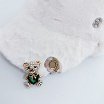 메이드모노 큐빅베어 볼마커 볼마크 골프볼마커 자석 모자클립 선물포장 (4 color), 그린+자석클립+케이스