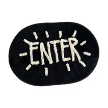 욕실 미끄럼방지 레터링 발매트, 블랙