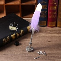 기타 4종 퀼펜 만년필 세트 / 잉크 펜꽂이 깃털펜, 기본상품