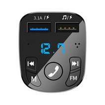 블루투스 5.0 무선 자동차 키트 핸즈프리 LCD FM 송신기 듀얼 USB 자동차 충전기 MP3 플레이어 음악 TF 카드 U 디스크 AUX 플레이어, type1