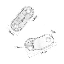 아연각관 2Pcs 옷장 레일 지원 아연 합금 타원형 브래킷 교수형 막대 끝 튜브 파이프 19/22/25mm, [03] 25mm