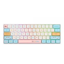 무선 기계식 블루투스 키보드 EPOMAKER SK61 핫 스왑 RGB 백라이트 NKRO 유형 C 케이블 Win/Mac Gateron 광 스위치 teclado mecânic, Optical Black, Grey White