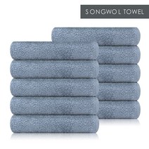 [송월타올] 꼬모 130g 30수 호텔수건 10장, 블루, 10매