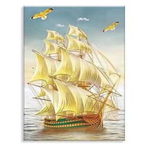 오로라데코덴 캔버스형 보석십자수 40x50cm, MK100 금빛 배