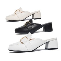 여성 블로퍼 힐 구두 뮬 로퍼 슬리퍼 5cm C-404