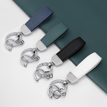 유투카 쌍용 자동차 키케이스 TPU 스마트 키커버 6종색상 렉스턴W 코란도C 스포츠 코란도 투리스모 골드라인 실버라인 키링 전화번호판 차량 악세사리, 추가상품-가죽 스트랩, 실버_블랙