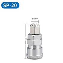 C 공압 퀵 커넥터 PP20 SP20 PF20 SF20 PH20 SH20 PM20 SM20 공기 압축기 자동 잠금, 08 SP-20