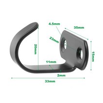 천장 마운트 후크 나사 포함 Stianless 스틸 행거 U자형 링 탑 베이스 행잉 팬 샹들리에 식물 장식, 01 Black Top and screw