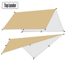 5x3m 4x3m tarp tent awning 방수 그늘 초경량 정원 캐노피 168, 카키색 옷감, 협력사, 3x3m