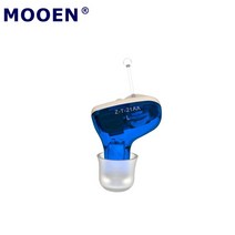 미니 보청기 디지털 사운드 앰프 무선 헤드폰 청각 노인 귀 케어, 02 left ear blue