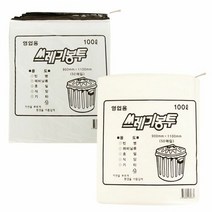 영업용 실용적인 쓰레기봉투 100L 50매, 블랙