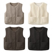 여성 양털지퍼집업조끼 겨울 오피스룩 홈룩 겨울조끼 사무실조끼 폴라폴리스조끼 양털조끼