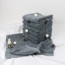 코튼알리오 호텔수건 150g 30수 면사 데일리수건 국내생산 욕실타월 클래식 5장 10장, 그레이