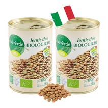 COOP 비비베르데 이탈리아 유기농 렌틸콩(렌즈콩) 400g 무첨가물 Non GMO, 2개