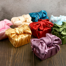 선물답례품전달포장 공단컬러실크천꾸러미 전통고급보자기, 녹색/대