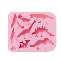 8 링크 공룡 설탕 초콜릿 퐁당 곰팡이 DIY 베이킹 매뉴얼 비스킷 곰팡이, 분홍색