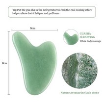 옥괄사 얼굴마사지 천연 로즈 구아샤 구아슈 스크레이퍼 마사지 페이스 바디 페이셜 스킨 리프, Green-A