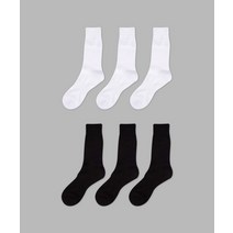 일오공칠 6팩 1507 베이직 애슬레틱 삭스 양말 _ 스노우 화이트 /블랙 ATHLETIC SOCKS_ SNOW 화이트/블랙