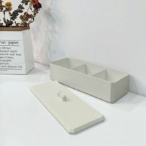 깔끔한 화장대 소품정리함(그레이) 화장솜정리함, 상세 참조