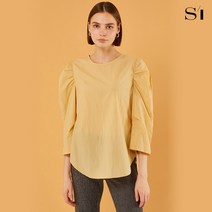 볼륨 셔링 라운드 파스텔 블라우스 (SBBAH2403)