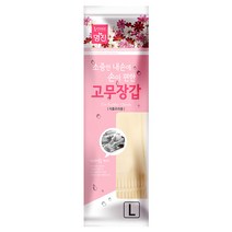 명진 고무장갑 대(L), 1개, 아이보리