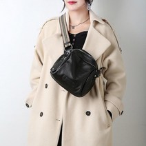 크로스백 슬링백 허리색 힙색 메신저백 천연소가죽 둥글둥글 데일리