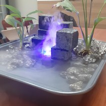 실내인테리어용 LED 물안개 초음파 가습기 큐브곱돌 사각돌 맥반석 수경재배, 큐브곱돌1개