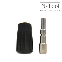 N-Tool 엔툴 닐피스크 퀵커플러 암수세트/셀프세차장용 폼랜스 커넥터, 검정 암커플러+숫커플러SUS 암수세트