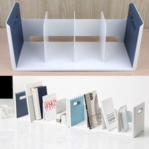 책꽂이 북엔드 책선반 미니 북앤드 간이 정리함 책상위 위책장 이동식 전면책꽂이, 색상, 네이비