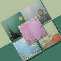 [떡메모지] 빈센트 반 고흐 명화 시리즈 메모지 5종 감성 디자인 문구 굿즈, 별이빛나는밤