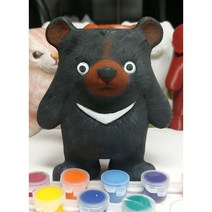미술놀이 색칠공부 3D아트토이 채색DIY키트 -반달가슴곰- 집콕 취미 반려토이 키덜트인형, 반달가슴곰