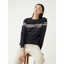 올리비아로렌 NC백화점 봄 라운드넥 베이직한 기본 니트 VOBBLYS1121