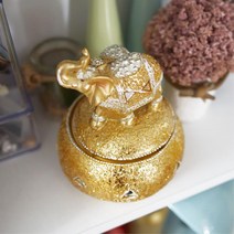 풍수소품 황금 코끼리 패물함 금보관함 돌반지함 팔찌정리함 예물 폐물함