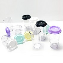 윙컴 리유저블 투명 칼라컵1P 500ml 에코젠소재 국산텀블러, 엣지-민트