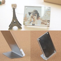 결혼식 웨딩 포토 테이블 투명 아크릴 자석 미니 탁상 액자