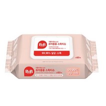 비앤비 유아용품 세정티슈 캡형60매 유아물티슈