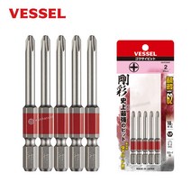 VESSEL 베셀 단비트세트 GS5P2065D (+2X65mm) 5개입 단두 비트 (다이하드강) 전동비트 십자비트 육각비트 육각드라이버비트 비트날 빗트날