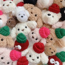 수리39링 폼폼이 곰돌이 키링 인형키링 키홀더 열쇠고리 차키링 가방키링 15타입, 1개, 모자-토끼브라운